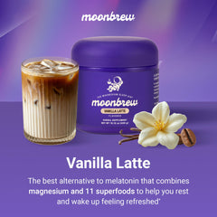 Close-up of MoonBrew jar label showing magnesium glycinate