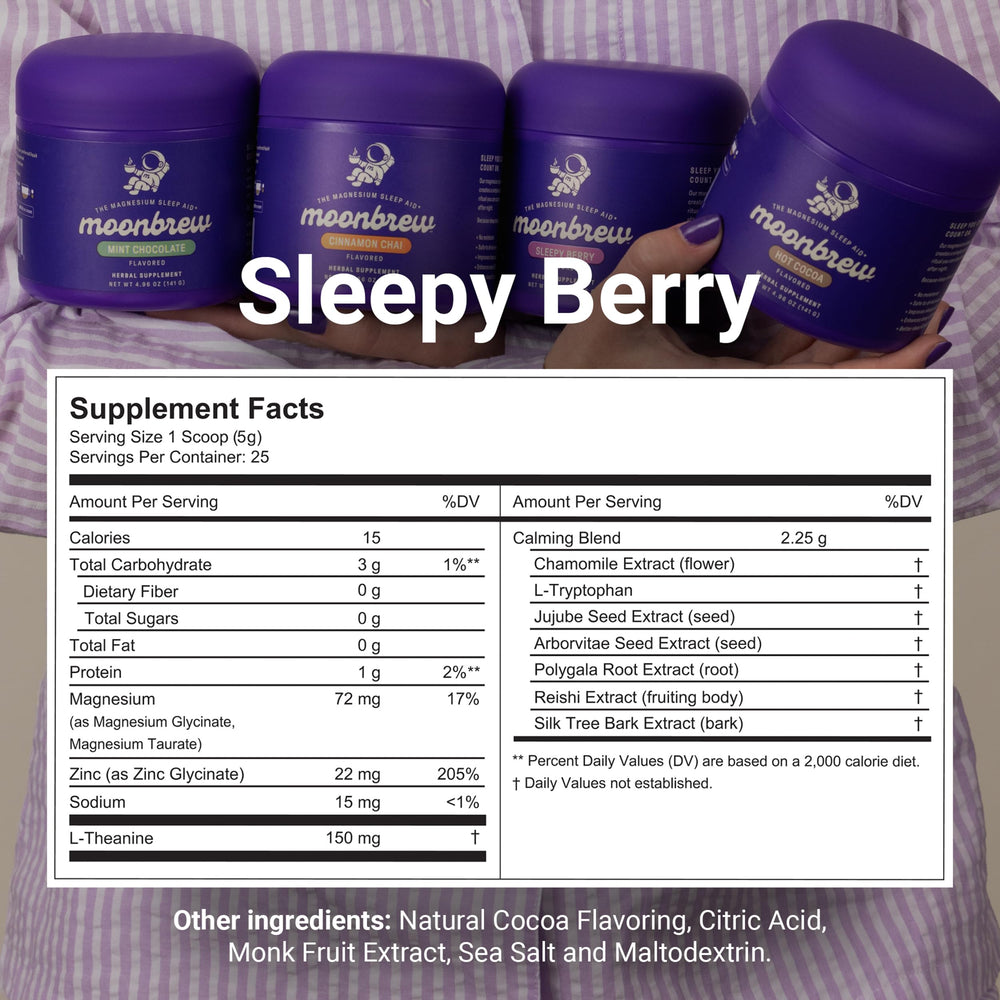 MoonBrew Sleepy Berry third-party testing label