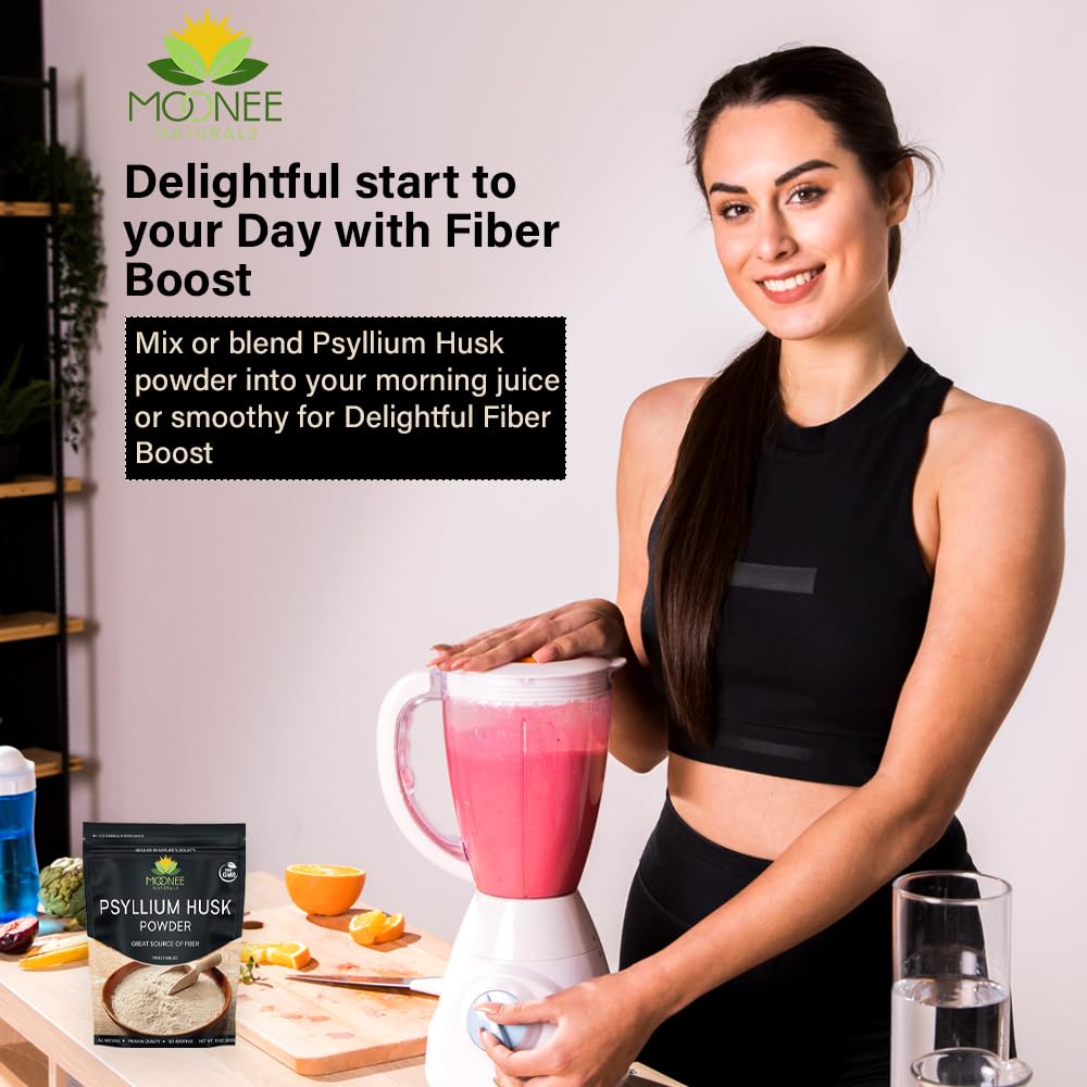 Scoop of psyllium husk powder