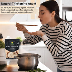 Psyllium husk powder used in baking and recipes