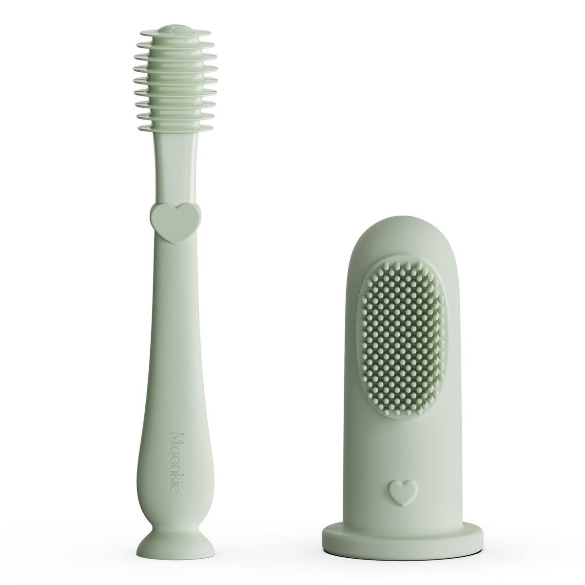Moonkie Baby finger toothbrush mint – front view