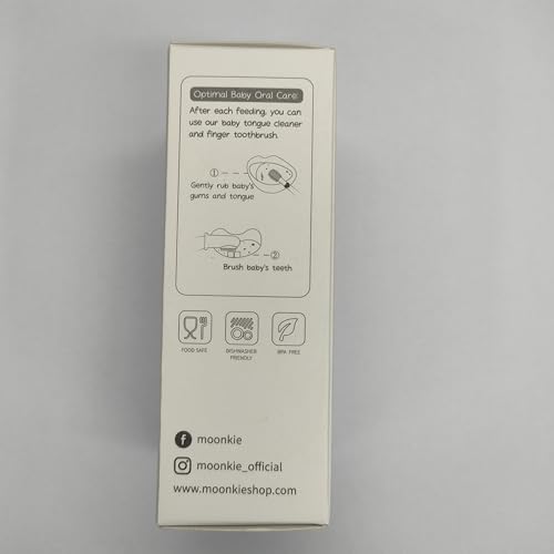 Moonkie finger toothbrush mint – dishwasher safe label