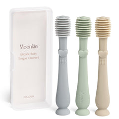 Moonkie Baby Tongue Cleaner Blue - front view