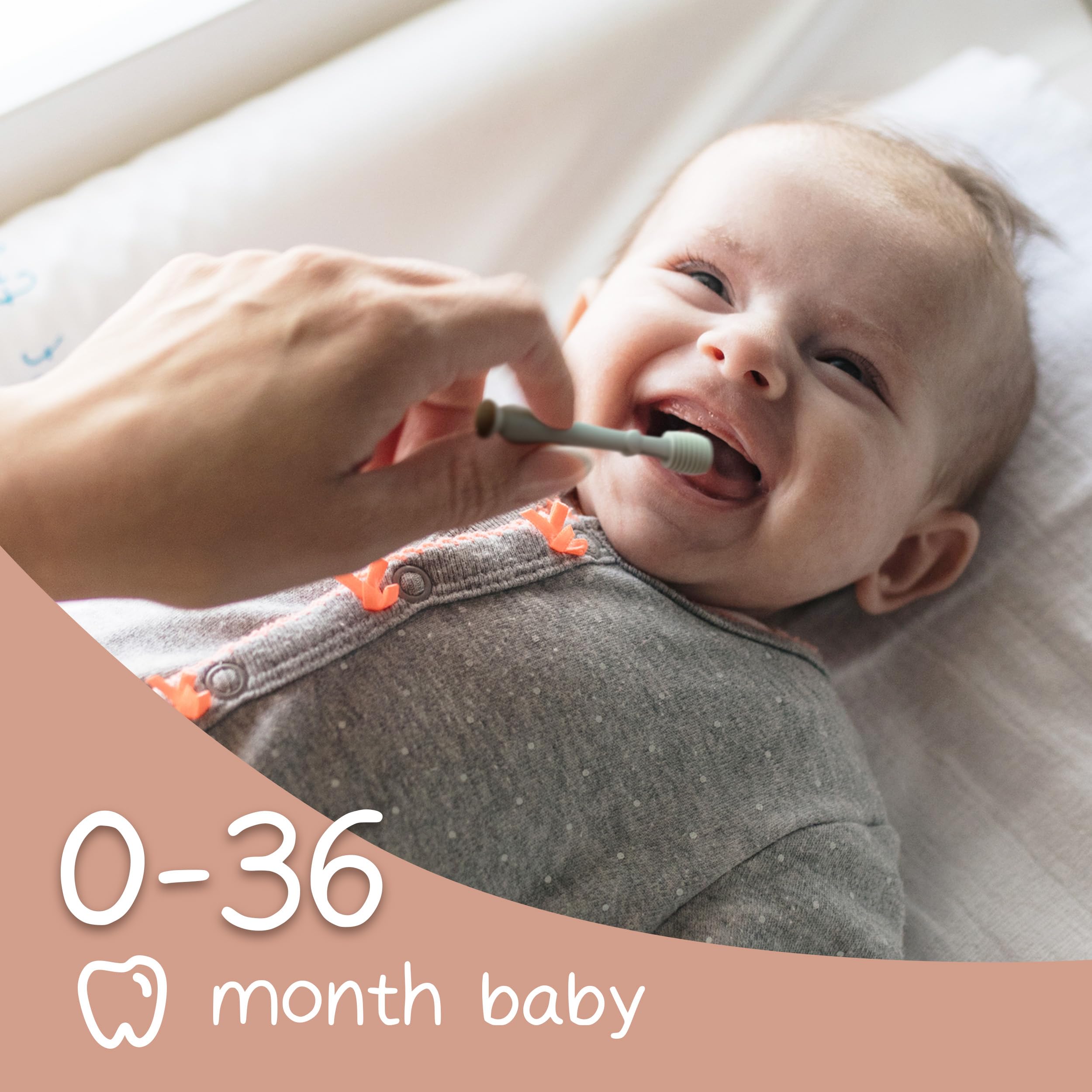 Clay and Ivory Moonkie Baby Tongue Cleaner with storage box