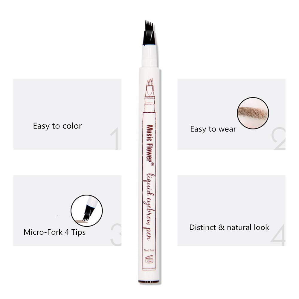 MoonKong brow pencil natural strokes demo shows subtle, real-looking definition.