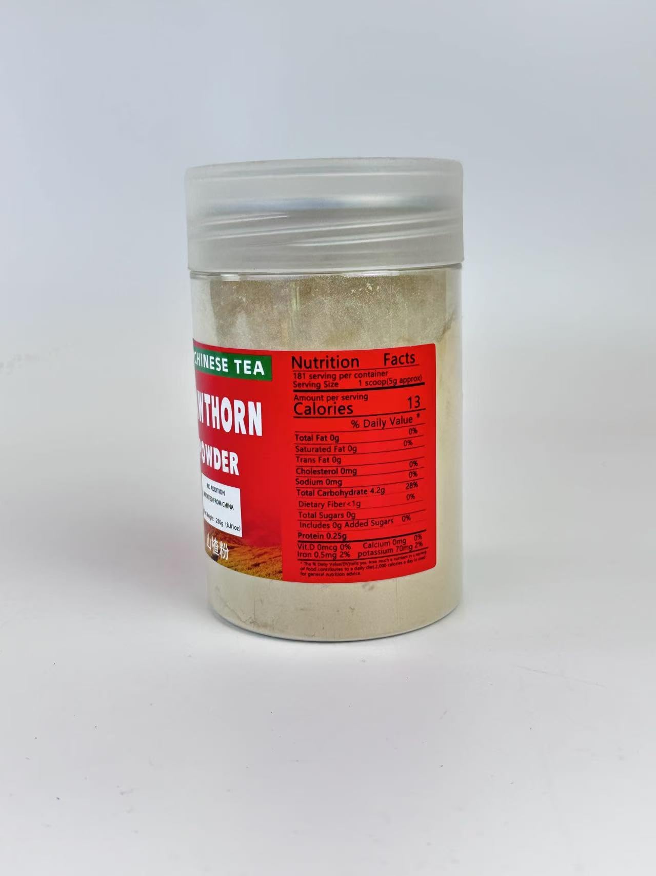 Close-up of superfine hawthorn powder texture
