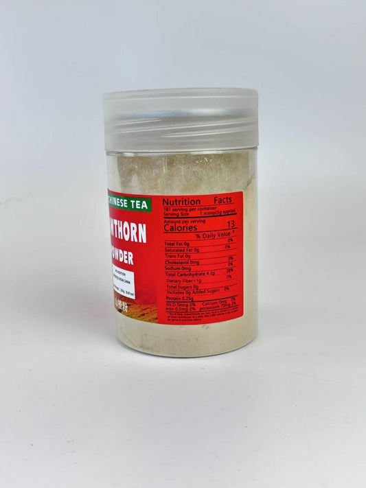 Close-up of superfine hawthorn powder texture