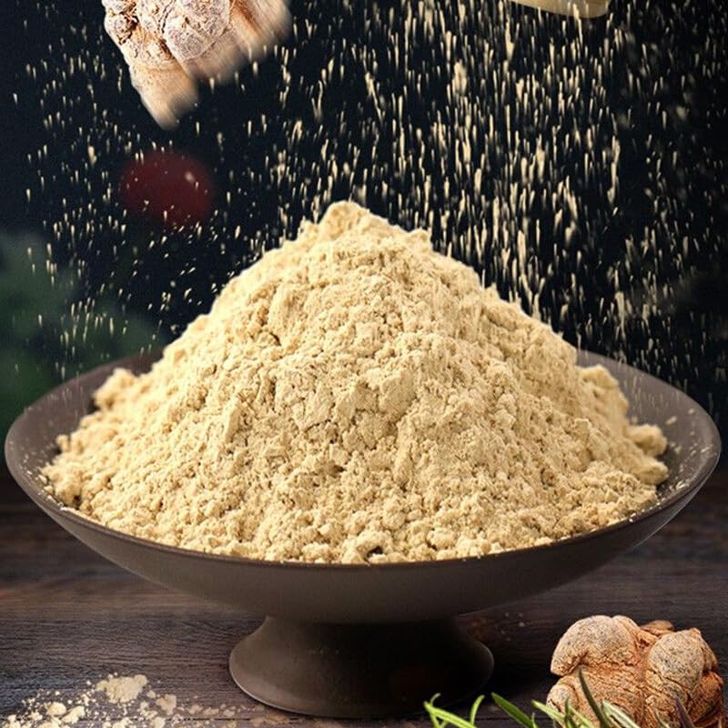 Close-up of fine 120-mesh pseudoginseng powder