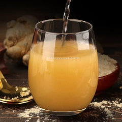 Glass bowl with ground pseudoginseng powder