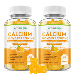 MOORGUMY Orange Calcium Citrate Gummies bottle front view