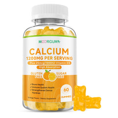 MOORGUMY Calcium Citrate Gummies Orange bottle front view