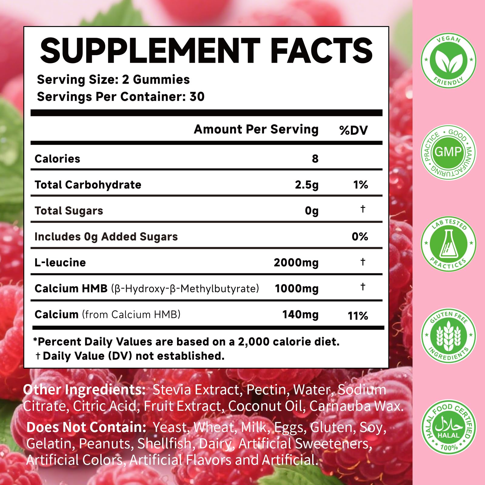 Close-up of MOORGUMY HMB & L-Leucine Gummies texture