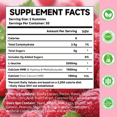 Close-up of MOORGUMY HMB & L-Leucine Gummies texture