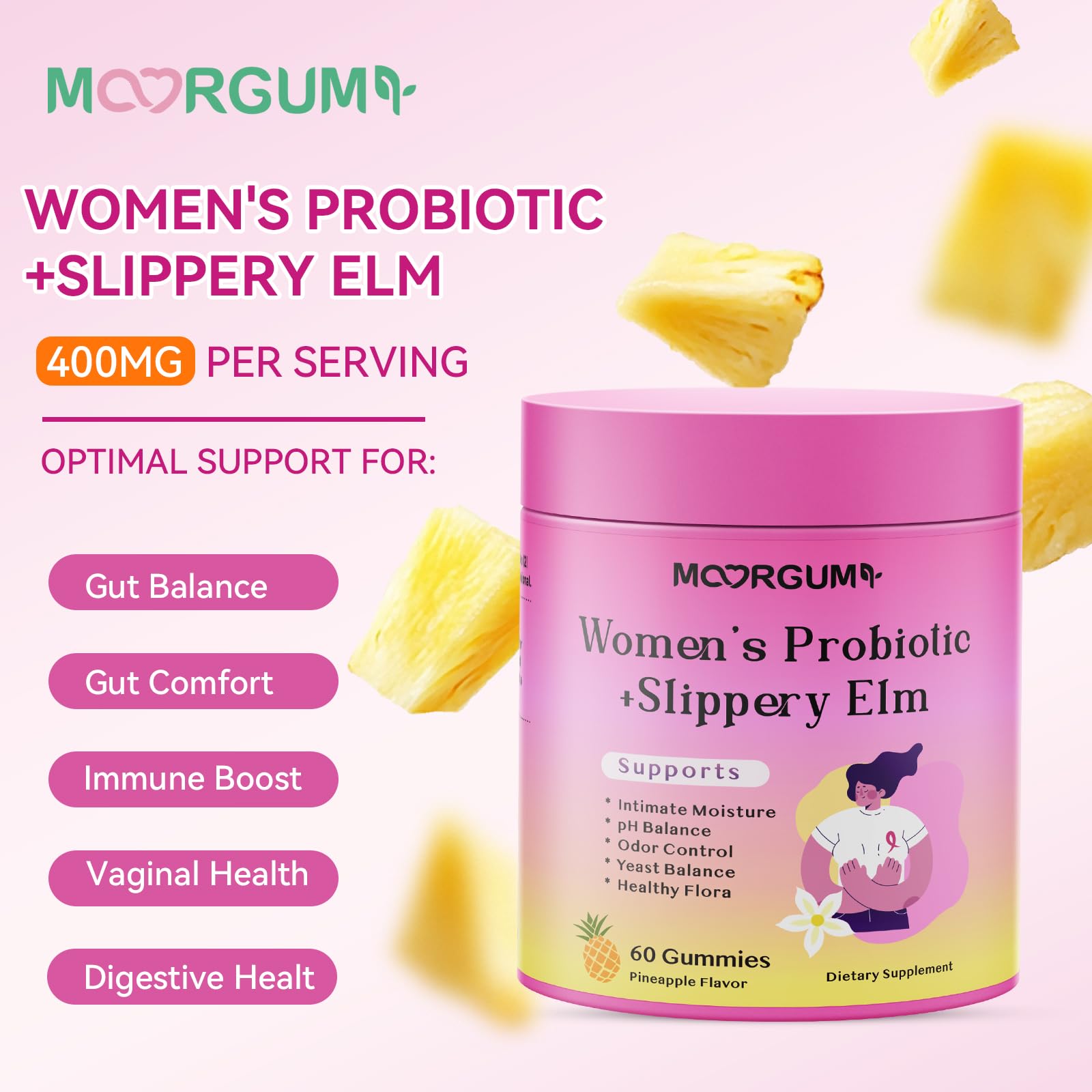 Slippery Elm (Ulmus Rubra) ingredient used in MOORGUMY gummies
