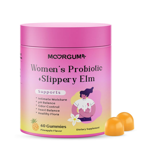 MOORGUMY women's probiotic gummies bottle hero image