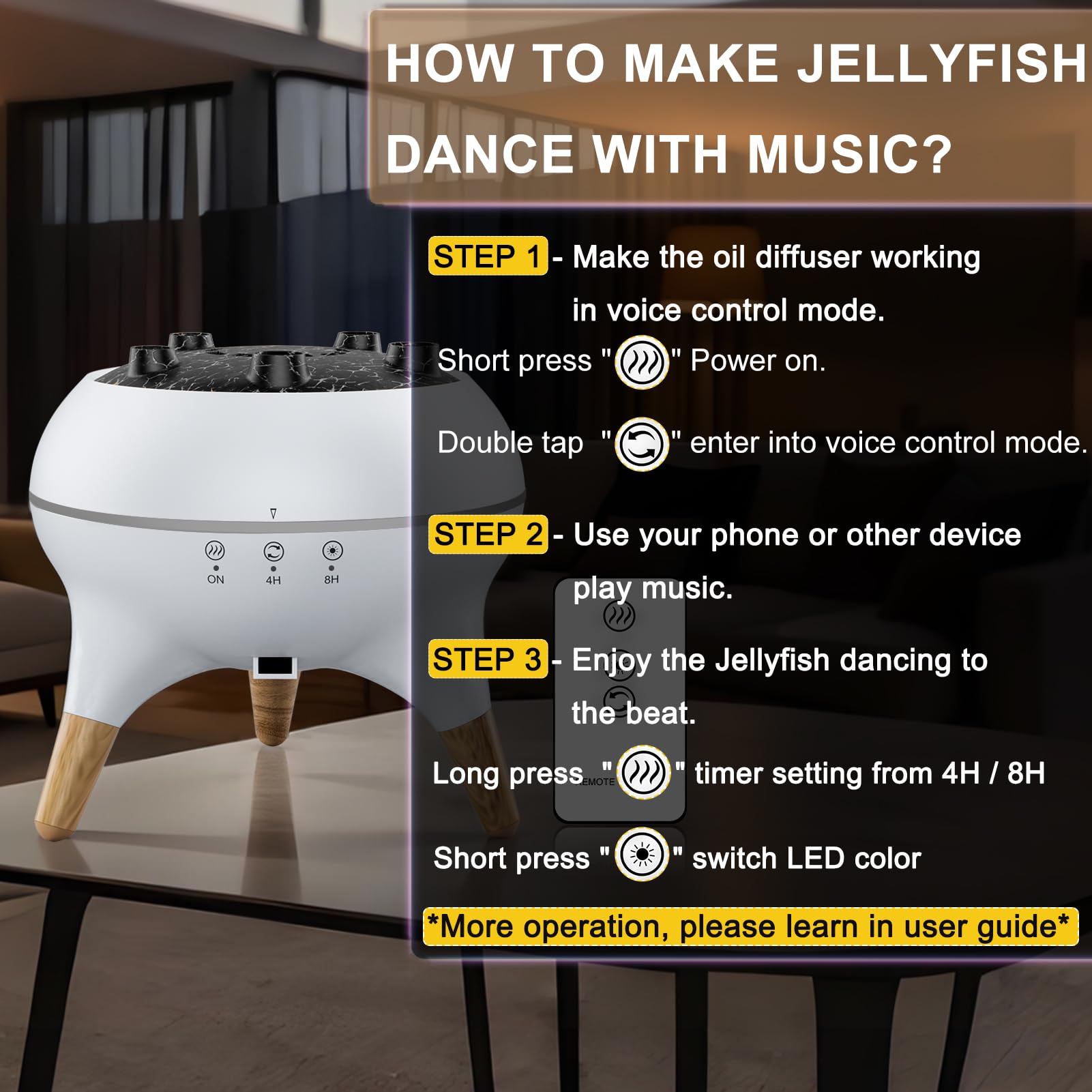 Touch screen and 4H/8H timer settings