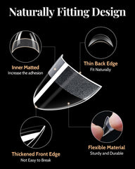 MORGLES 12-size range almond tips provide precise fit for natural nails.