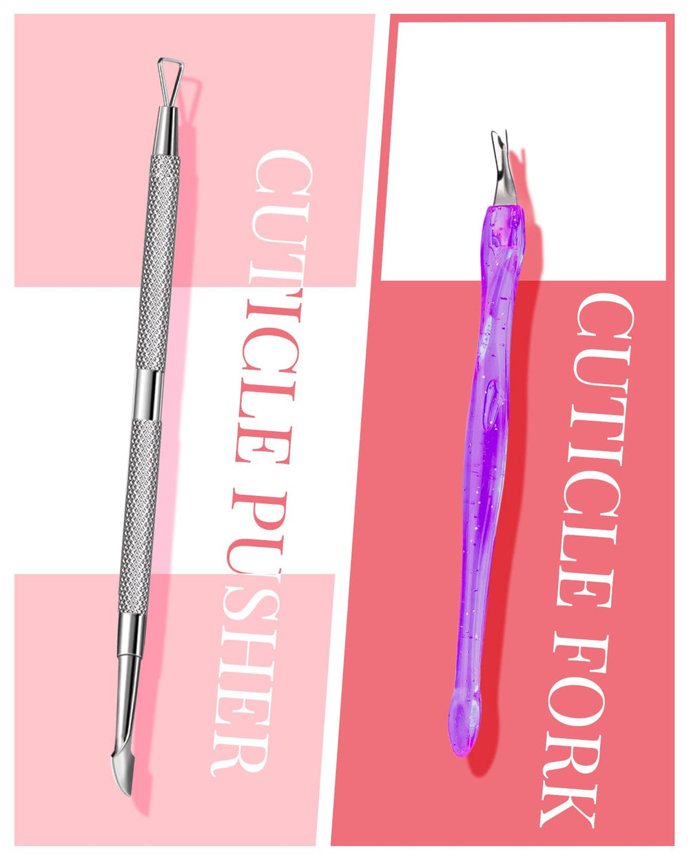 MORGLES nail-tips kit includes glues, files, and cuticle forks