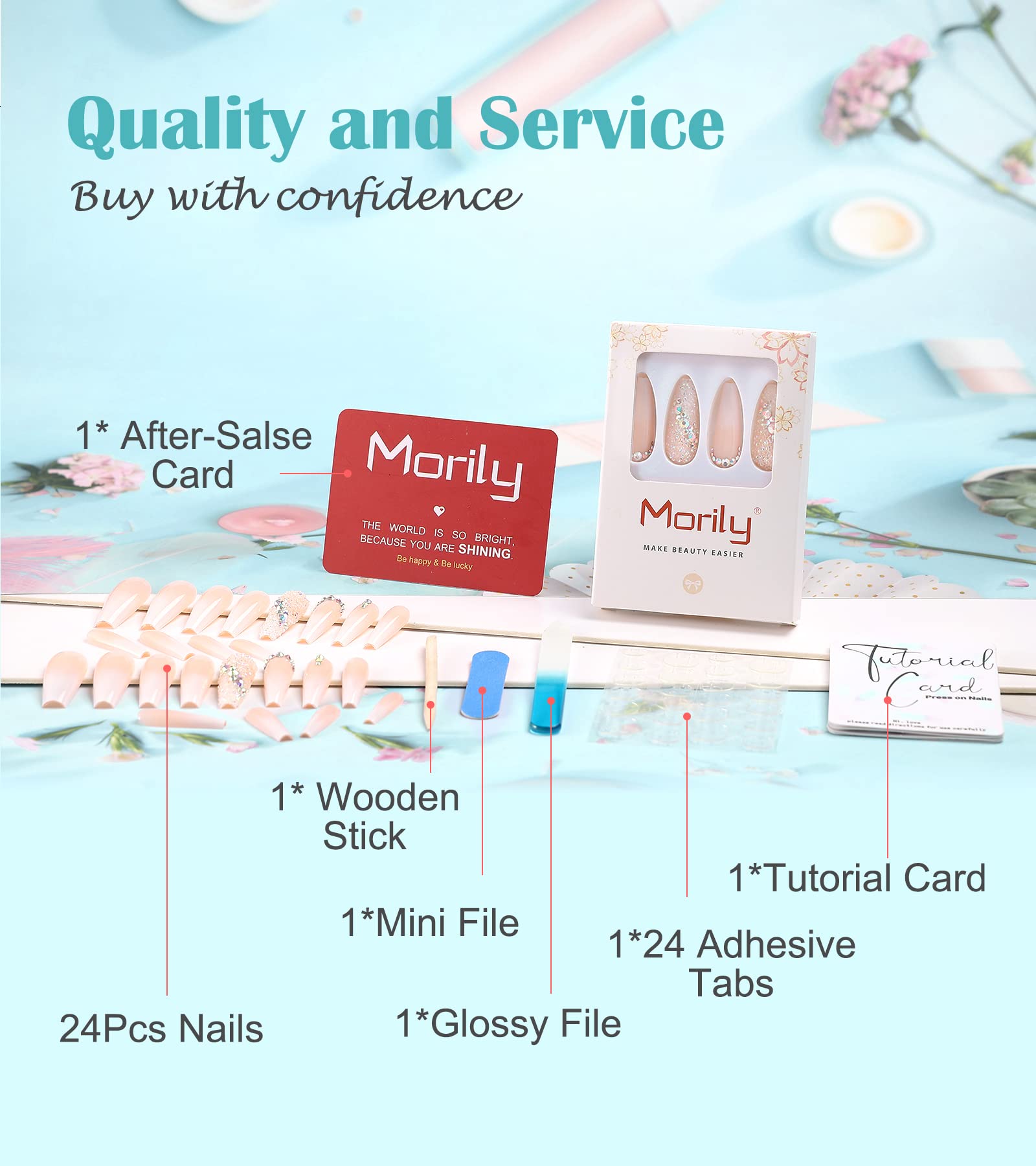 Morily mini file and stick included for quick prep