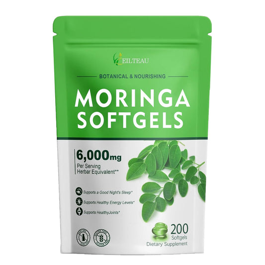 Bottle of Moringa Capsules with 200 softgels