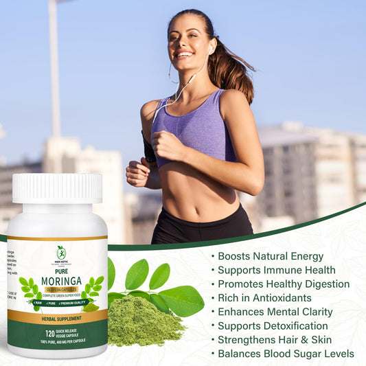Packaging of Moringa Capsules 800mg 120-count
