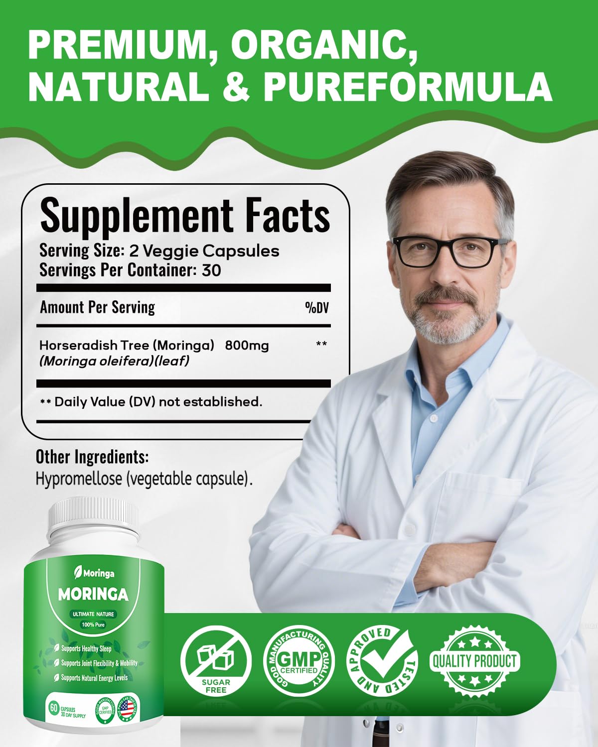 Serving guidance: two capsules daily for a 30-day supply