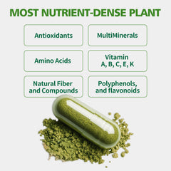 Serving size indicated as two capsules per day