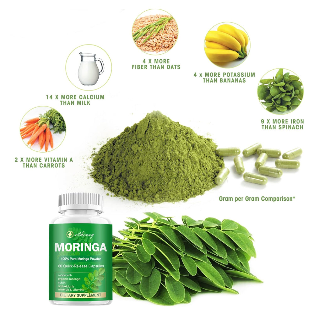 Moringa Capsules promoting skin health