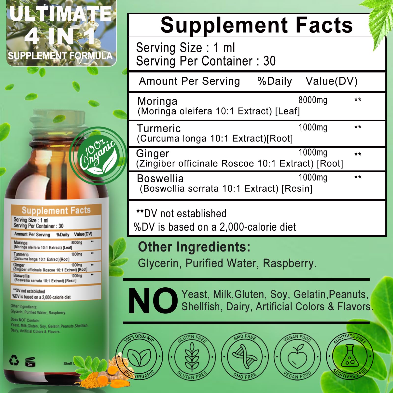 Gut health support with Moringa Drops