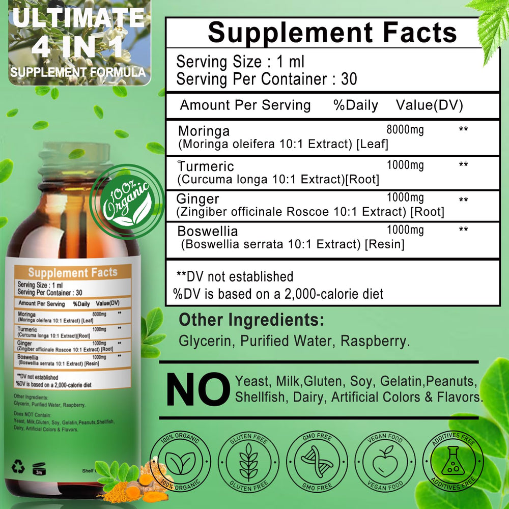 Gut health support with Moringa Drops