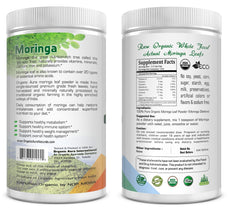 Fine moringa leaf powder close-up