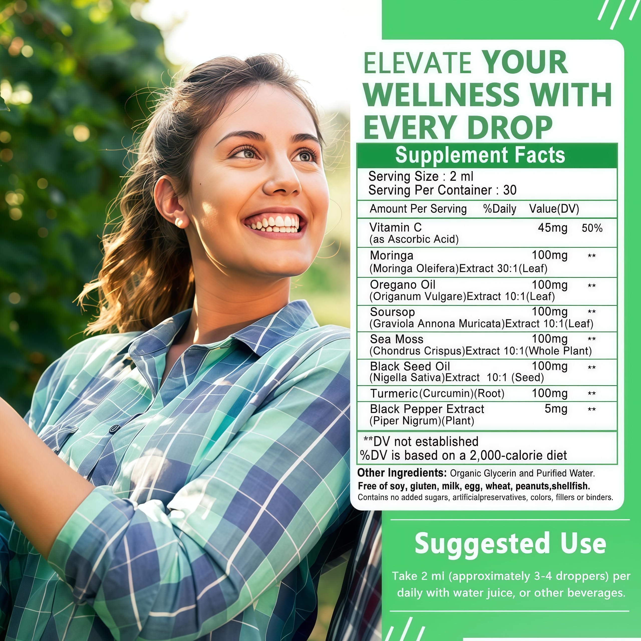 Lifestyle image showing wellness and vitality with Moringa Drops