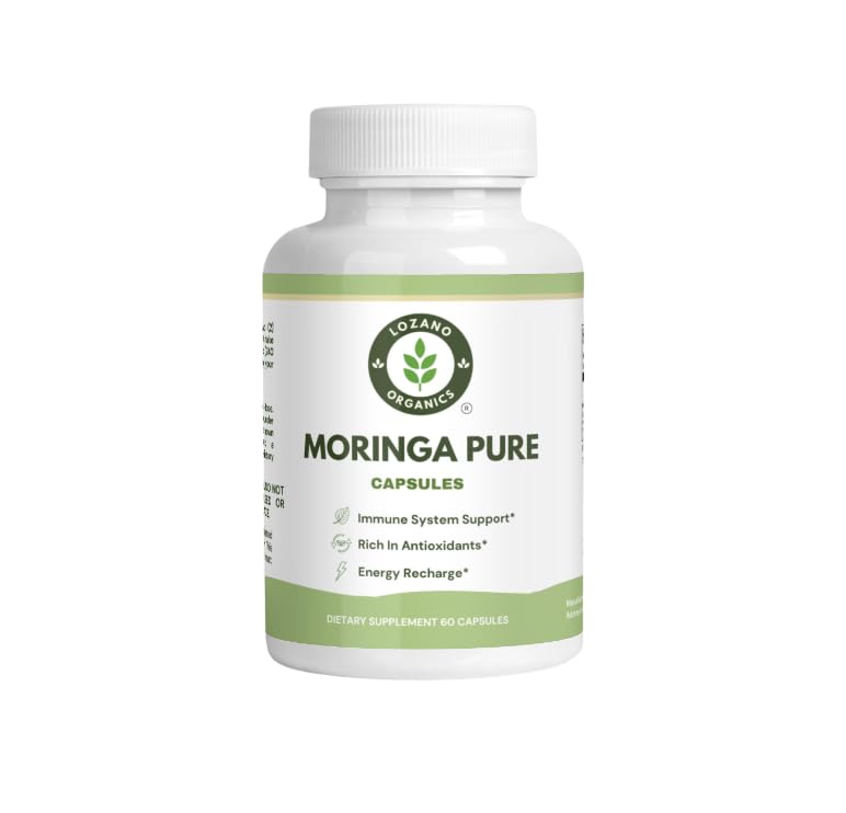 Moringa powder capsules 800mg bottle