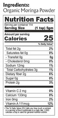 Moringa powder for smoothies and tea