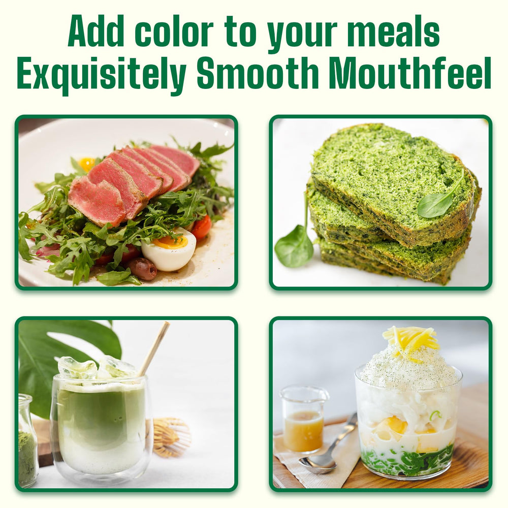 Green superfood blend with moringa leaves and turmeric