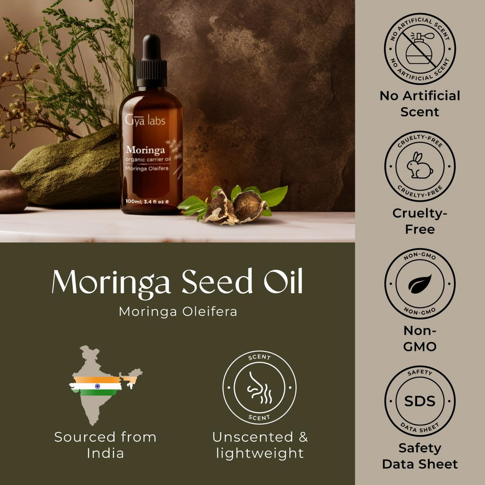 Safety tested moringa oil with COA and GC/MS