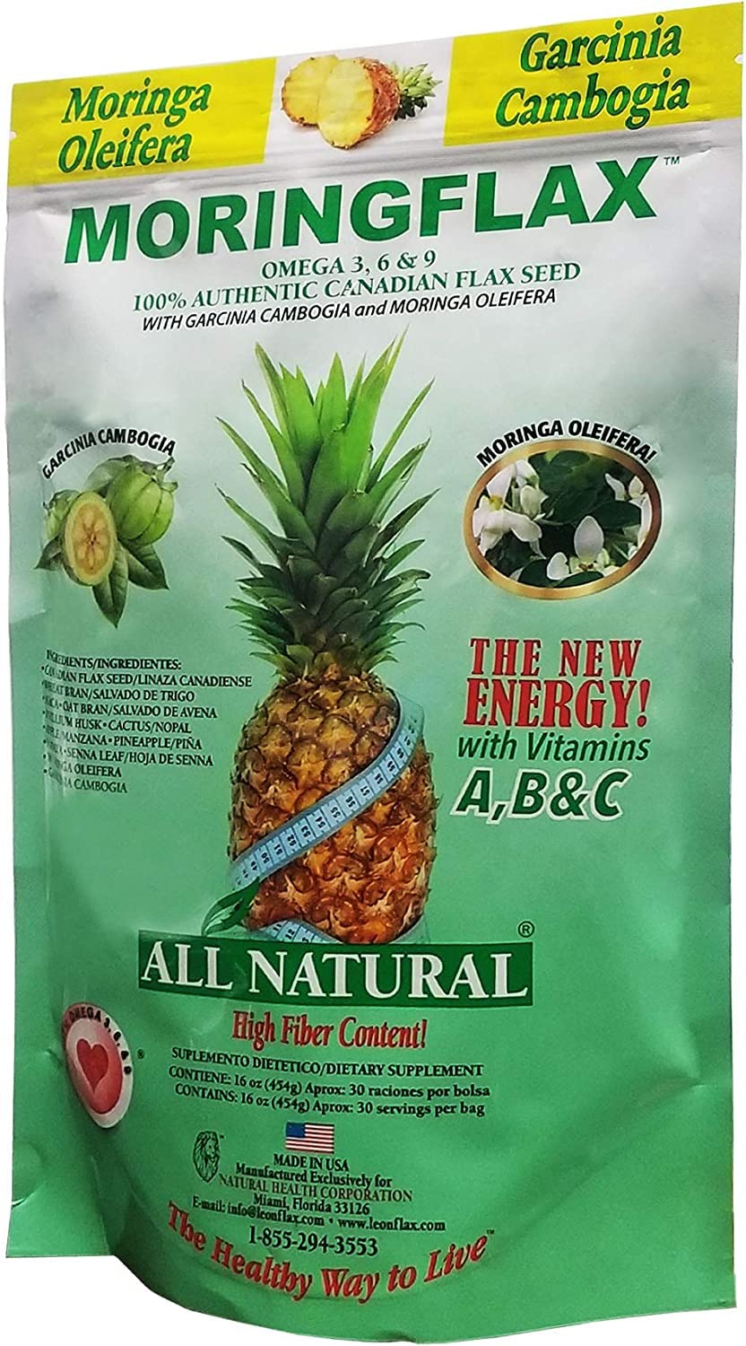 Nutrition facts label for Moringflax Bag Formula