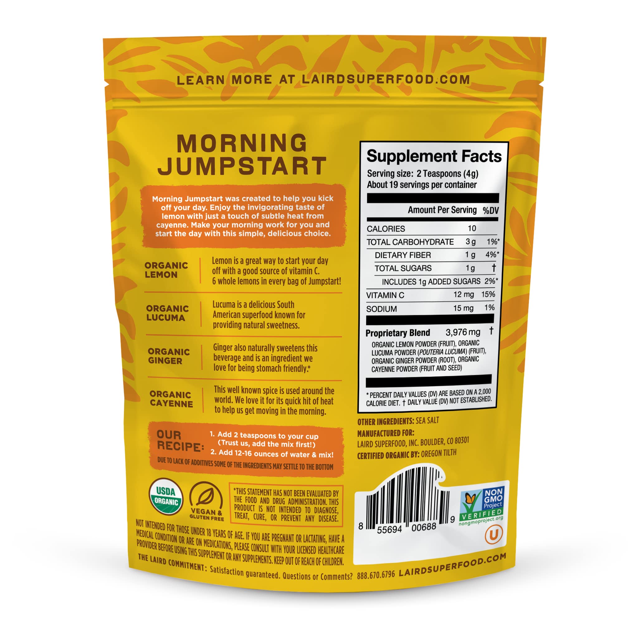 Organic lucuma ingredient for Morning Jumpstart
