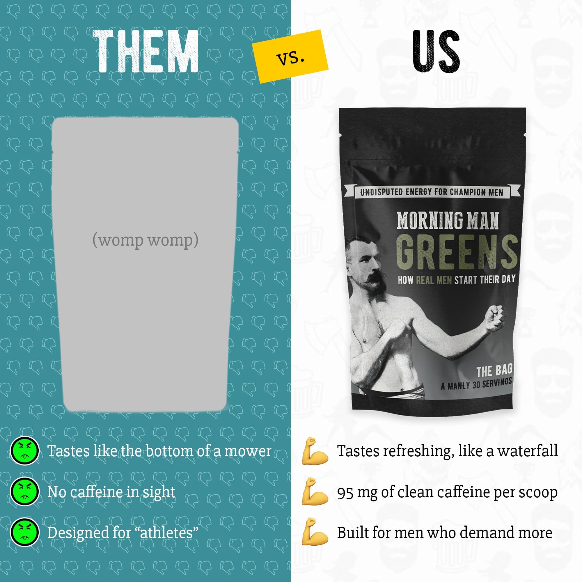 Morning Man Greens energy stamina for men