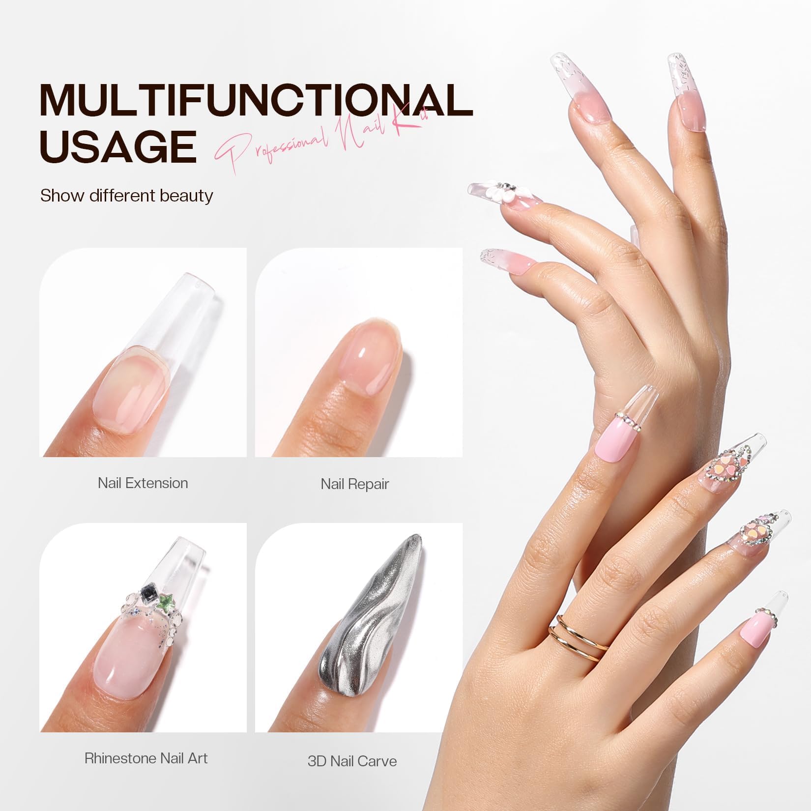 Morovan Builder Gel transparency and gloss highlight long-lasting shine.
