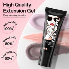 Morovan Poly Gel Nail Colors setup enables easy DIY nail art.