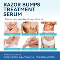 Morovan post-shave care on leg and bikini areas in use