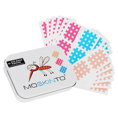 Moskinto patch grid close-up for drug-free itch relief.
