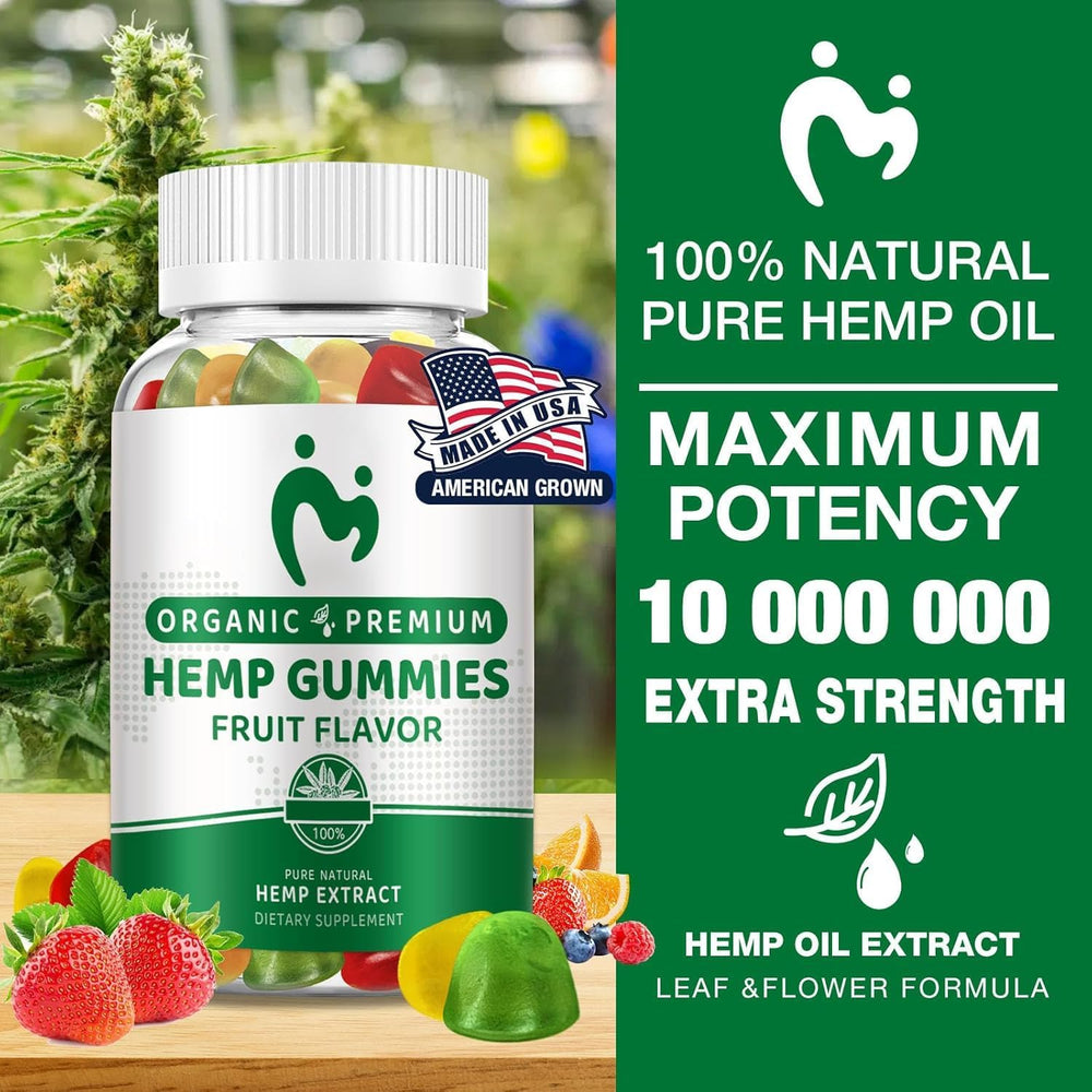 Non-GMO, organic hemp extract gummies