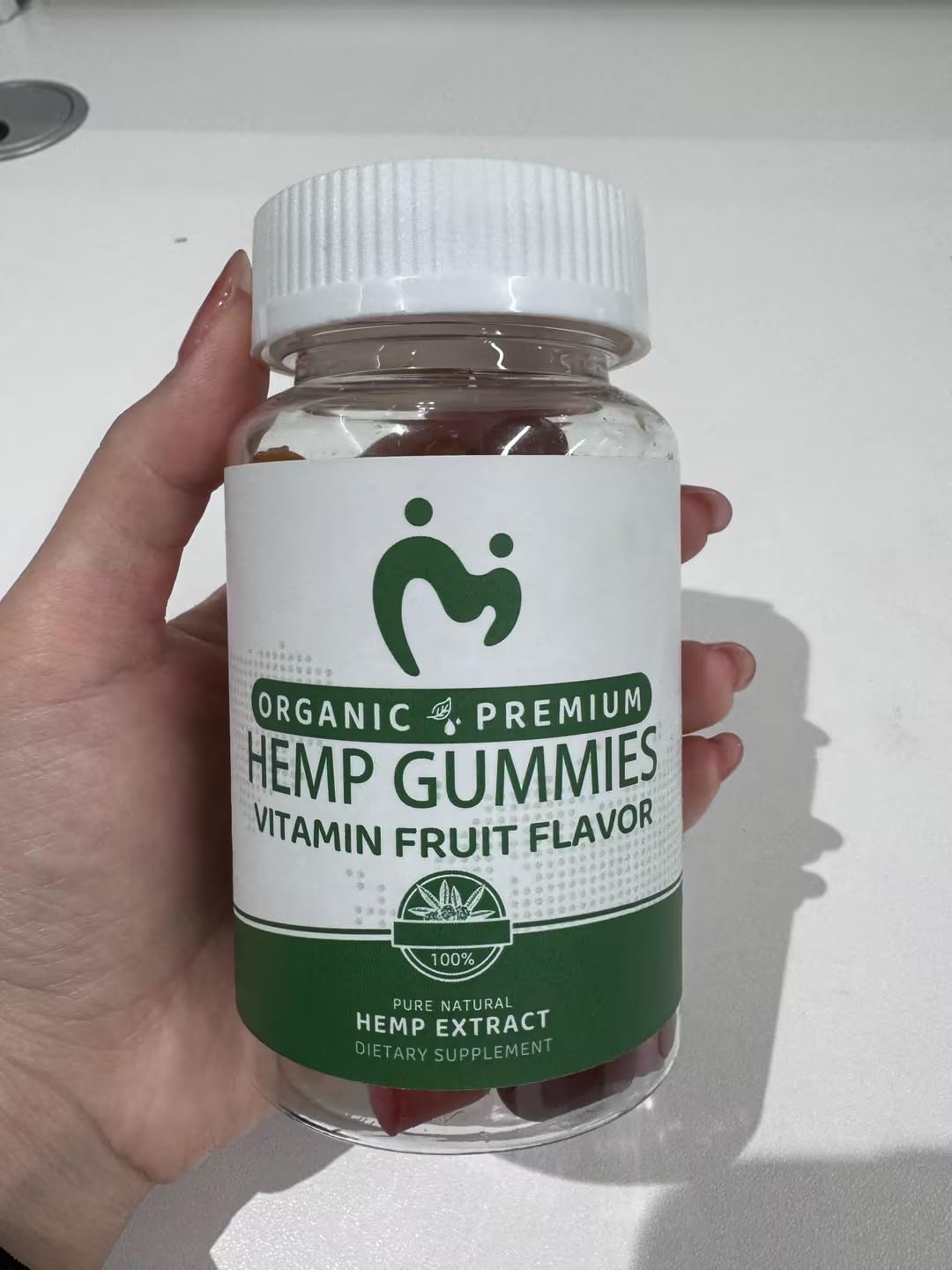 Vegan hemp gummy candy with hemp oil extract