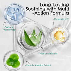 MOSRROU cooling gel applied on the face for soothing slip during treatment
