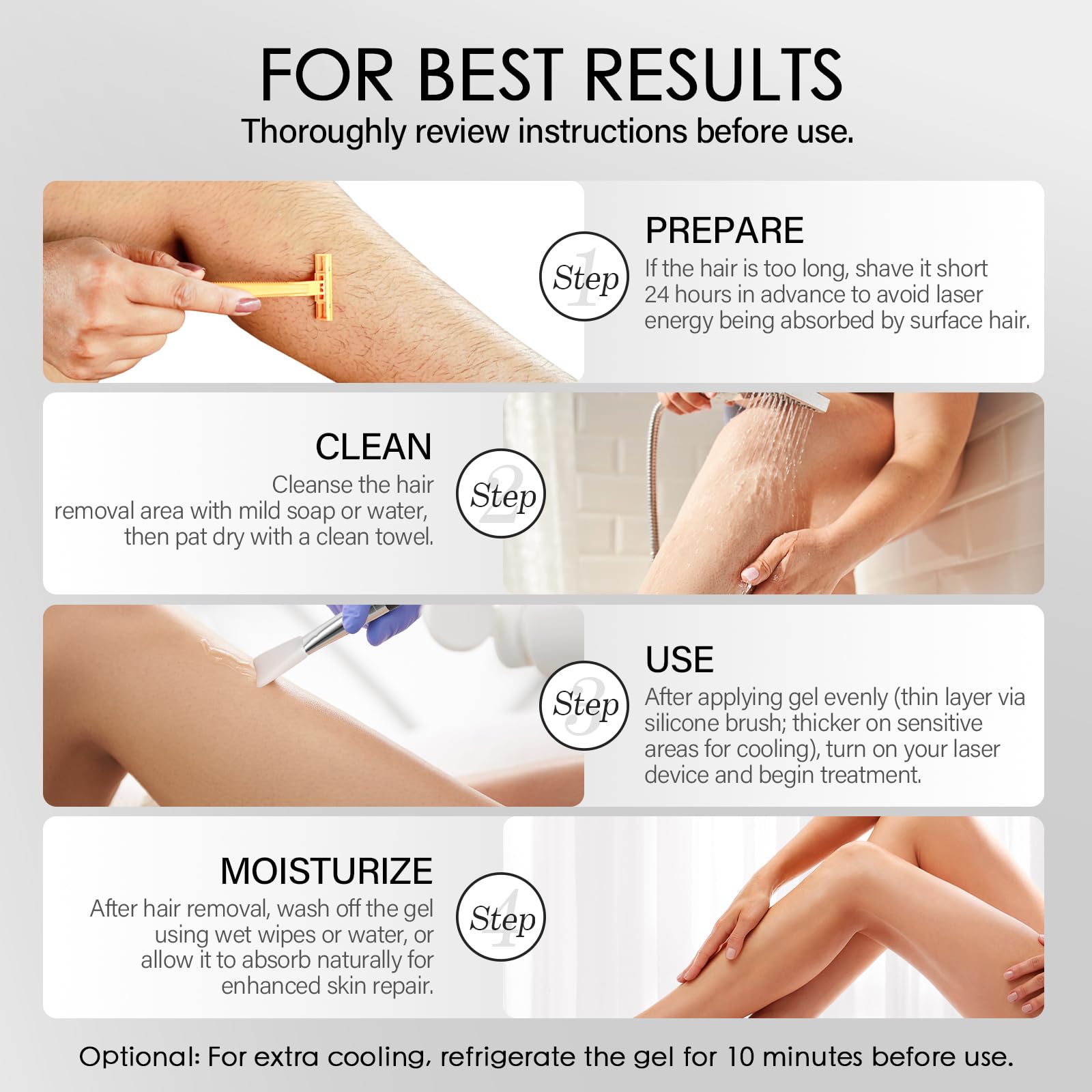 MOSRROU cooling gel enriched with aloe vera and Centella for nourishment