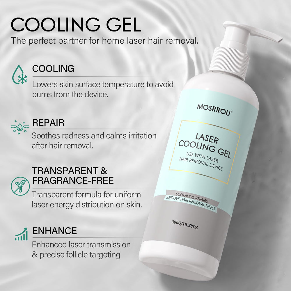 MOSRROU cooling gel with transparent formula for smooth device movement on skin