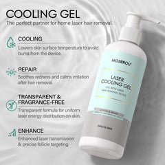 MOSRROU cooling gel with transparent formula for smooth device movement on skin
