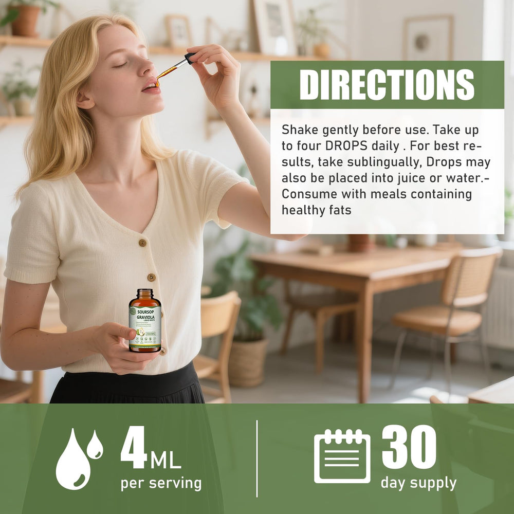 Serving directions showing up to four drops per day